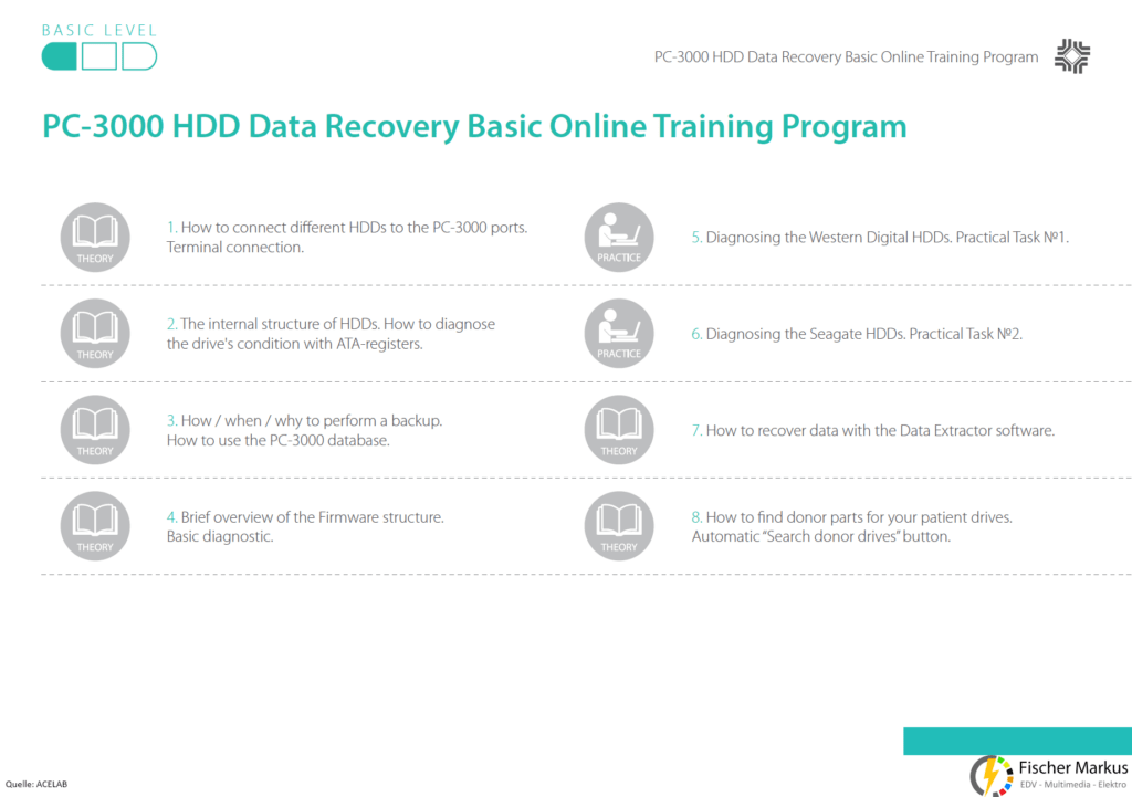 Training Programm PC-3000 HDD Data Recovery Basic Online Training