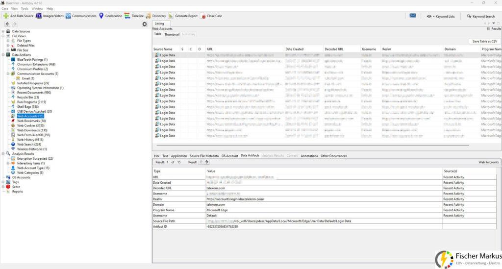 Software für Digitale Forensik "Autopsy"