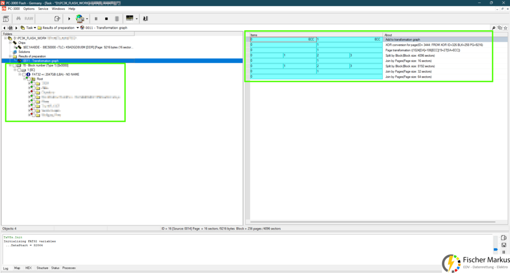 ACELab PC-3000 Flash Rekonstruktion Dateisystem