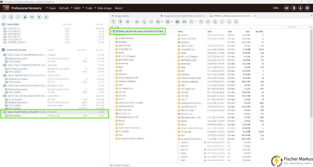 Logische Wiederherstellung zusammen mit UFS Explorer - Datenrettung Toshiba HDD - Head Swap (13)