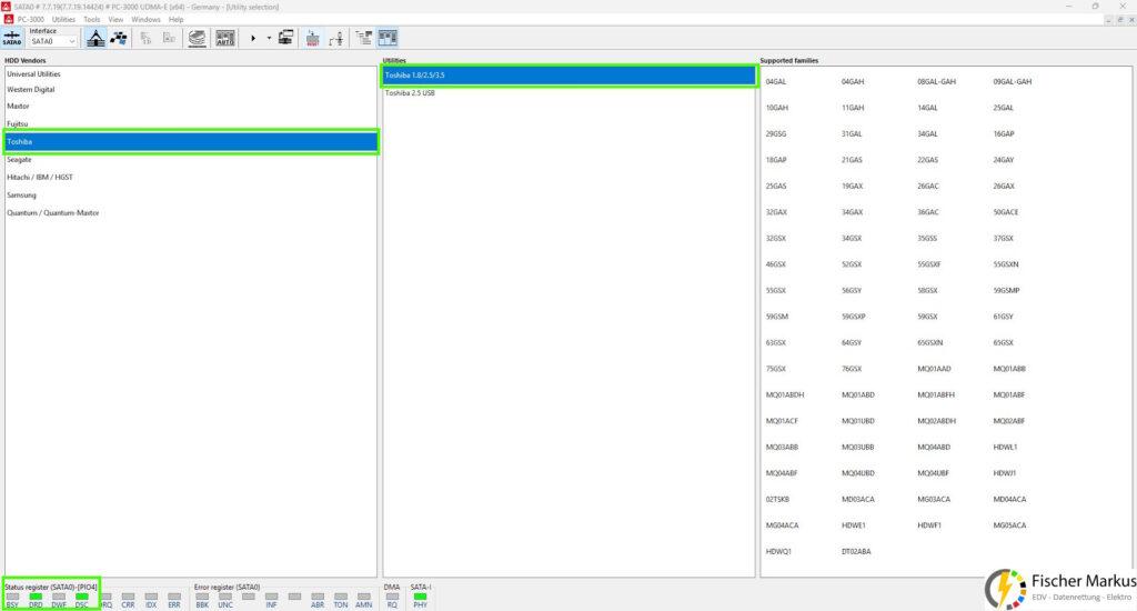 ACELab PC3000 UDMA System - Datenrettung Toshiba HDD - Head Swap (8)