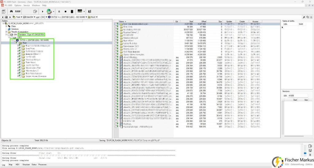16Gb USB Stick Controller SM3257 Datenrettung (7) Zugriff auf Dateisystem